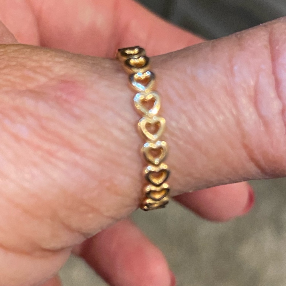 Pandora rose gold connected hearts ring